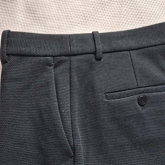 Theory Women's Tailored Trousers in Dark Green & Black - Picture 2 of 6